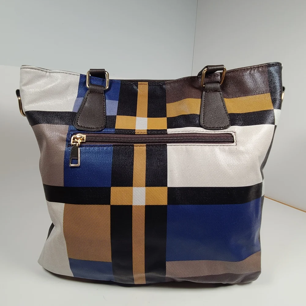 Elegant Blue and Gold Women's Tote Bag Set